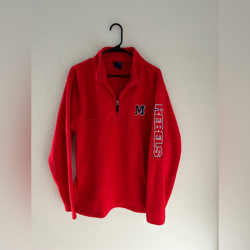Oversized Ole Miss Fleece Quarter Zip
